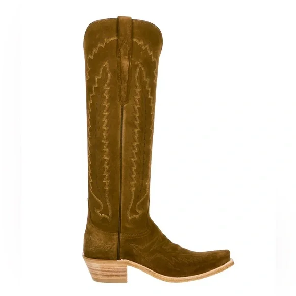 Lucchese PRISCILLA SUEDE cowboy boots size 6.5 Expresso suede NEW - Picture 2 of 3